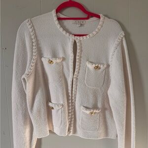 J. Crew Cream Textured Sweater